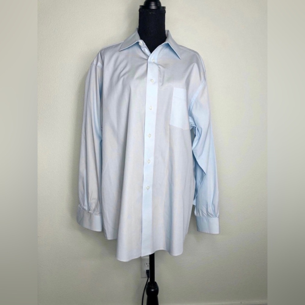 David Taylor Men’s Light Blue Long Sleeve Button Down Shirt Size XL